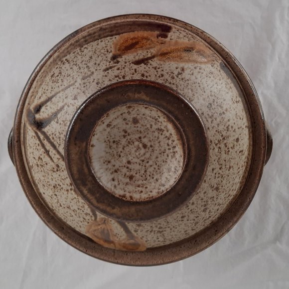 RARE Signed Pottery Casserole Dish and Bowl Set - Picture 3 of 11